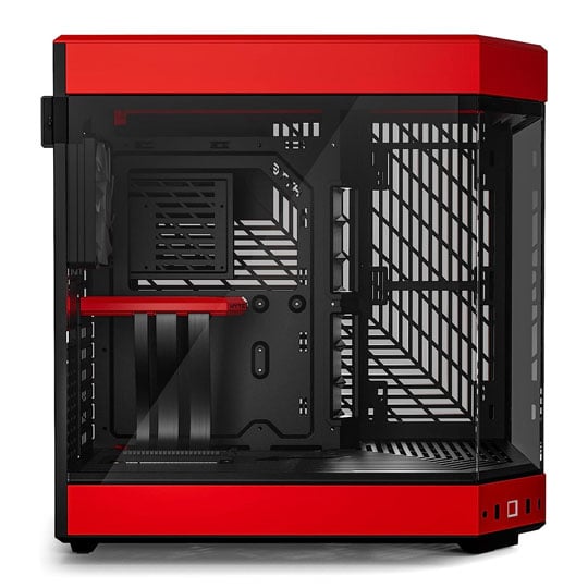 HYTE Y60 Red 3-Piece Tempered Glass Dual Chamber Mid-Tower ATX Case