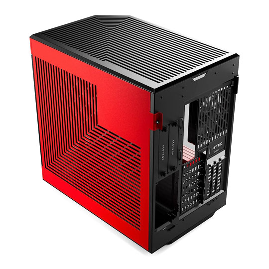 HYTE Y60 Red 3-Piece Tempered Glass Dual Chamber Mid-Tower ATX Case : image 4