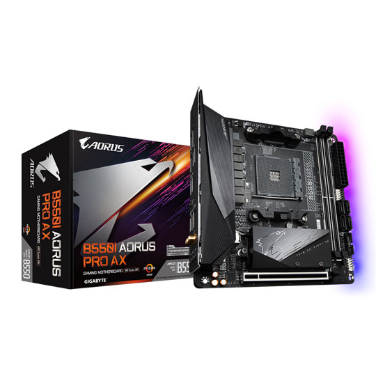 Gigabyte AMD B550 AORUS B550I PRO AX WiFi/BTS Mini-ITX Refurbished