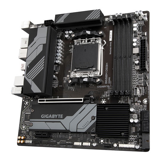 Gigabyte AMD Ryzen B650M DS3H AM5 microATX Refurbished Motherboard : image 3