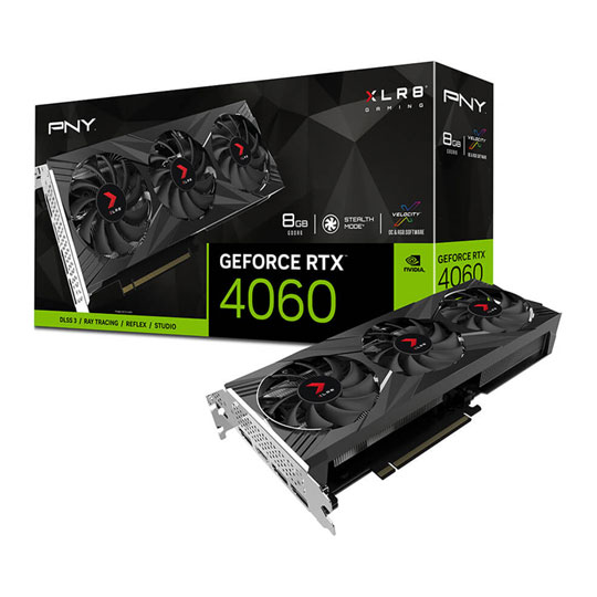 PNY NVIDIA GeForce RTX 4060 8GB XLR8 VERTO EPIC X RGB Ada Lovelace Graphics Card LN137726 VCG40608TFXXPB1 SCAN UK