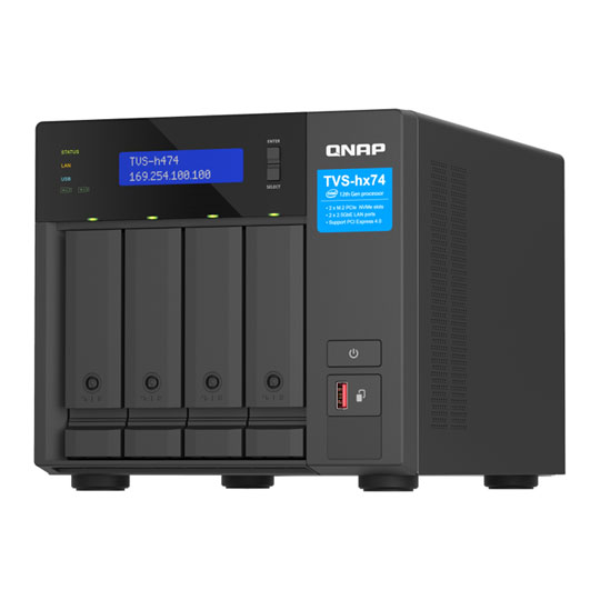 QNAP 4 Bay TVS-h474 Pentium Gold Desktop NAS Enclosure
