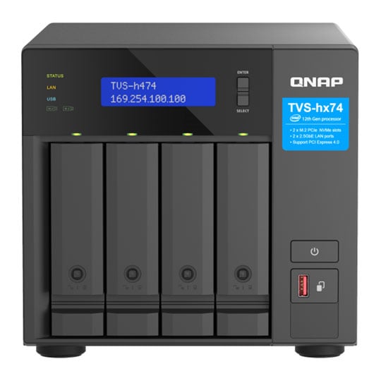 QNAP 4 Bay TVS-h474 Pentium Gold Desktop NAS Enclosure