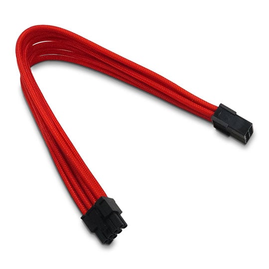 Xclio Red 6+2 Pin Braided PCIe Cable