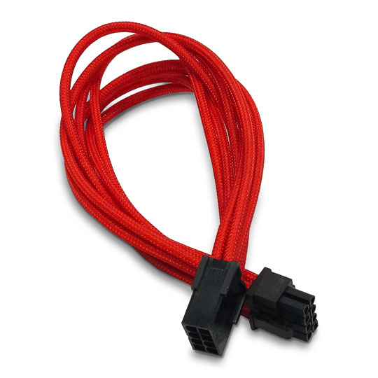 Xclio Red 6+2 Pin Braided PCIe Cable