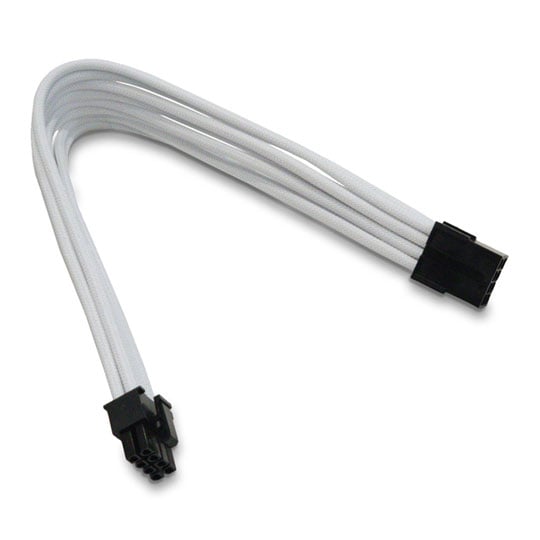 Xclio White 6+2 Pin Braided PCIe Cable