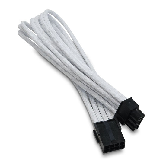 Xclio White 6+2 Pin Braided PCIe Cable