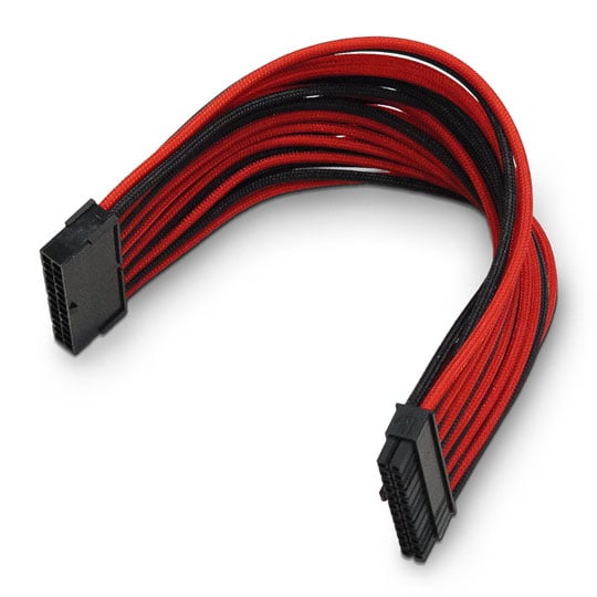 Xclio Black and Red 24 Pin Braided ATX Cable