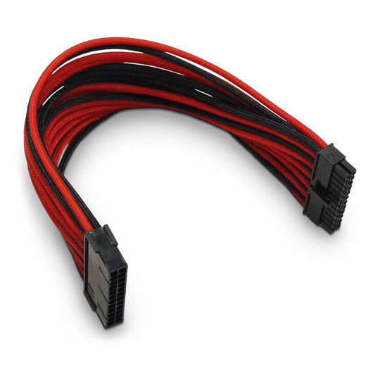 Xclio Black and Red 24 Pin Braided ATX Cable