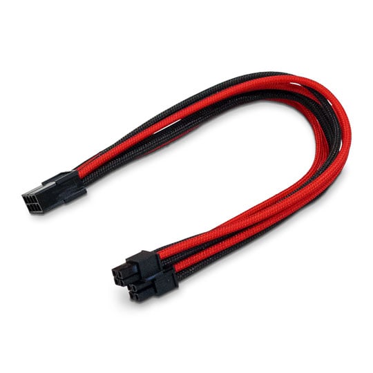 Xclio Black and Red 4+4 Pin Braided EPS Cable