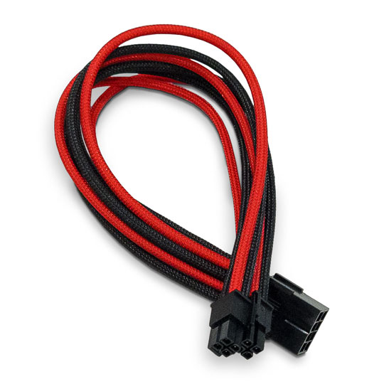 Xclio Black and Red 4+4 Pin Braided EPS Cable