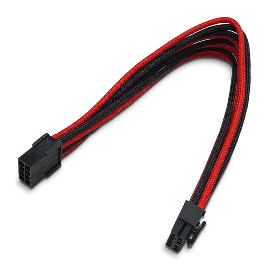 Xclio Black and Red 8 Pin Braided EPS Cable