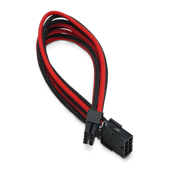 Xclio Black and Red 8 Pin Braided EPS Cable