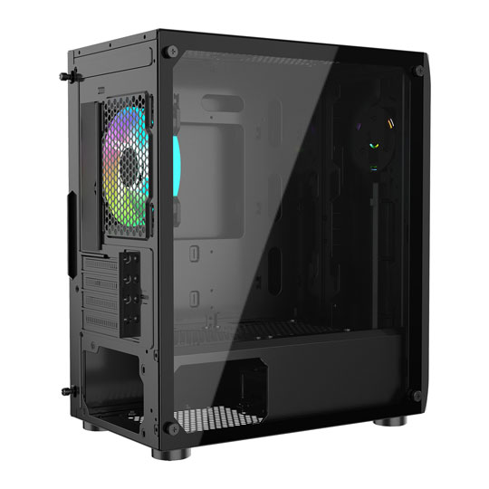 CiT Quake Micro-ATX Black PC Gaming Case : image 3