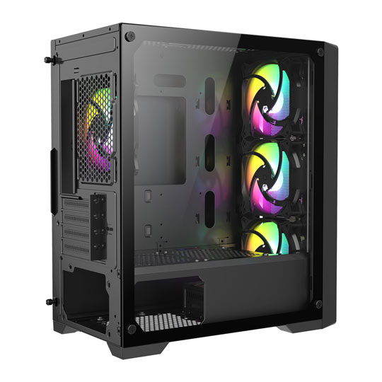 CiT Vento Micro-ATX Black PC Gaming Case : image 3