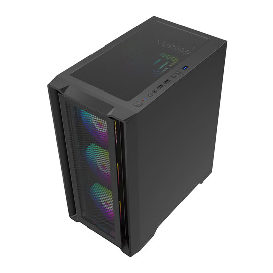 CiT Vento Micro-ATX Black PC Gaming Case : image 4
