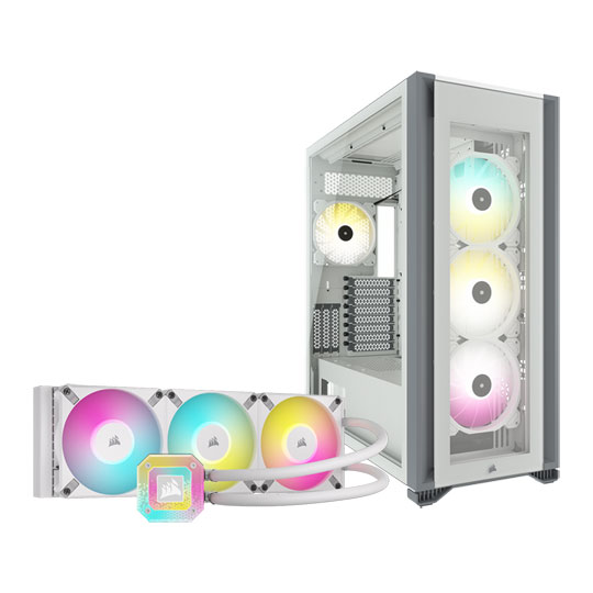Corsair 7000X RGB White Chassis + Corsair H150i ELITE CAPELLIX XT White AIO Bundle : image 1