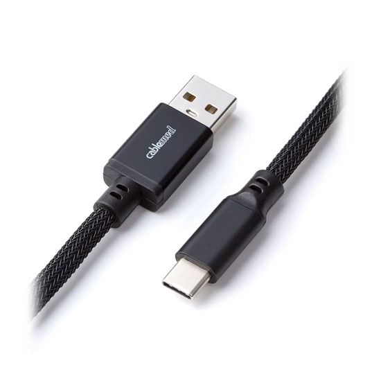 CableMod Pro 150cm Black Coiled Braided Keyboard Cable USB A to C : image 2