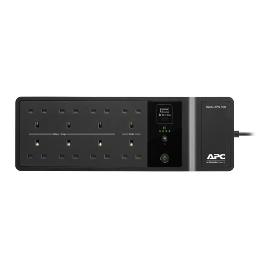 APC Back-UPS 650VA 230V Uninterruptible Power Supply with 8 BS 1363 Outlets and USB Charging Port : image 2