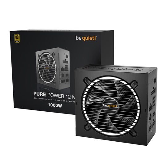 be quiet! Pure Power 12 M 1000 Watt PCIe 5.0 80+ Gold Fully Modular ATX3.0 Open Box PSU/Power Supply