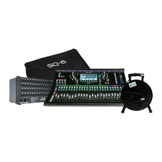 Allen & Heath SQ-6 48 channel digital mixer+ GX4816 Stage Box + Cover and Cable Reel