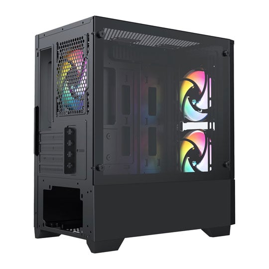 CiT Level 1 Black Tempered Glass MicroATX Case : image 4