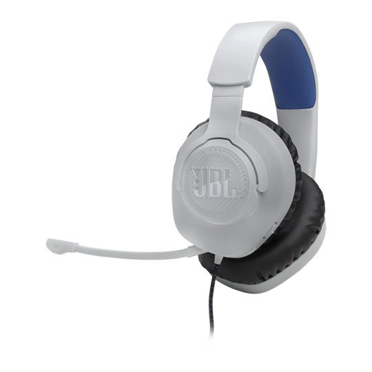 JBL Quantum 100P Wired Gaming Headset PC/Console - White/Blue