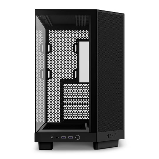NZXT H6 Flow Black Compact Dual-Chamber Tempered Glass PC Case : image 3