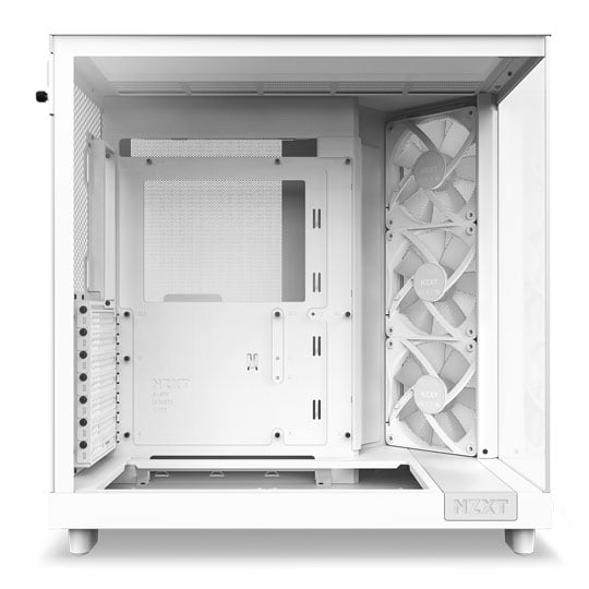 NZXT H6 Flow RGB White Compact Dual-Chamber Tempered Glass PC Case