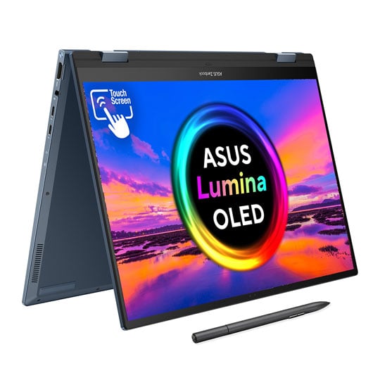 ASUS ZenBook Flip 14" 2.8K OLED Core i7 Touchscreen Laptop w/ Stylus - Ponder Blue