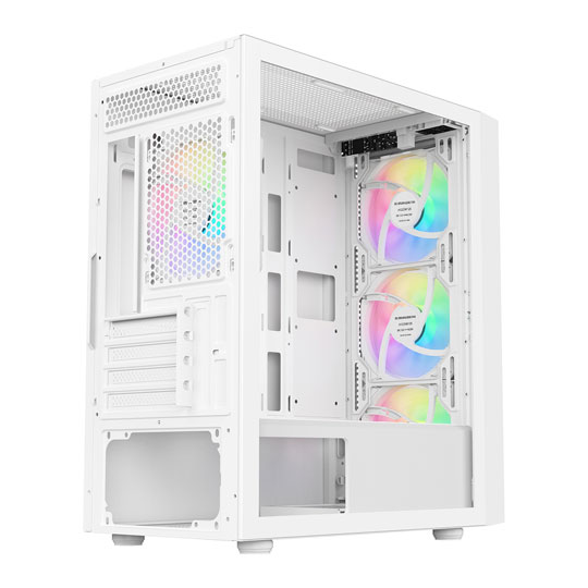 CiT Luna White Tempered Glass MicroATX Case : image 4