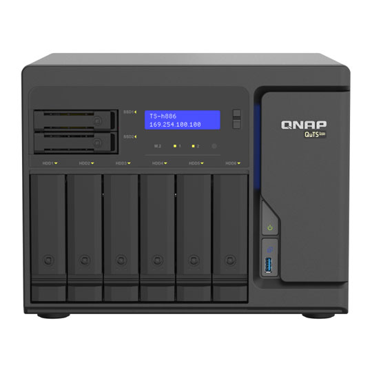 QNAP TS-h886-D1622-16G 8 Bay Desktop NAS Enclosure : image 2
