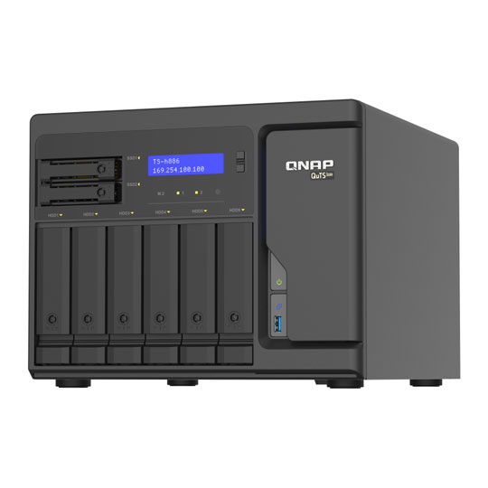 QNAP TS-h886-D1622-16G 8 Bay Desktop NAS Enclosure : image 3