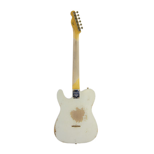 Fender 2023 Limited Edition Reverse 1960 Tele Custom Shop Heavy Relic, Aged Olympic White 3-Colour