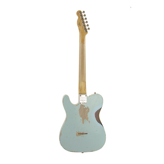 Fender 2023 Limited Edition Reverse 1960 Tele Custom Shop Heavy Relic, Aged Daphne Blue 3-Colour