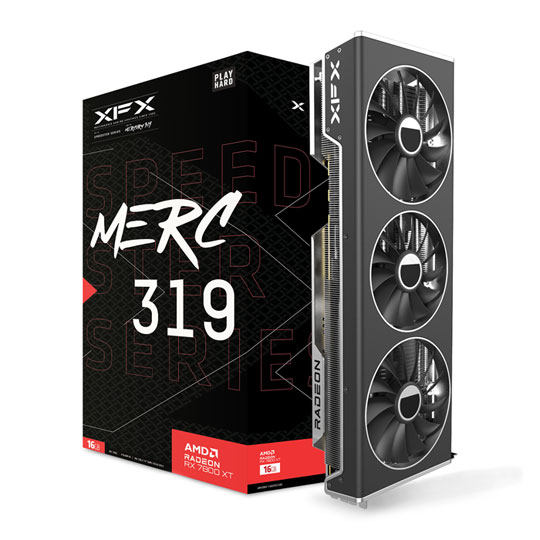 XFX AMD Radeon RX 7800 XT MERC319 BLACK 16GB Graphics Card : image 1