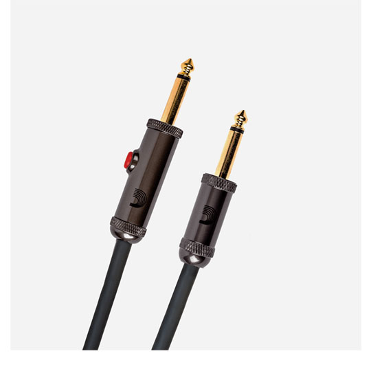 D'Addario Circuit Breaker Instrument Cable, Straight Plug, 30 feet