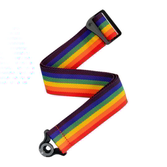 D'Addario Auto Lock Polypro Guitar Strap, Rainbow