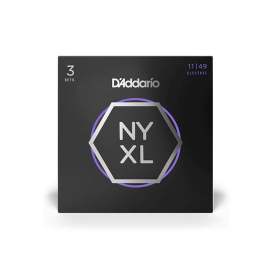 D'Addario NYXL1149-3P Electric Guitar Strings, Medium, 11-49, 3 Sets