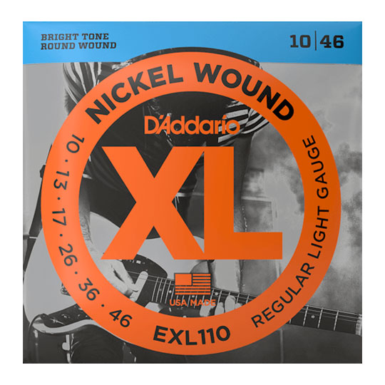 D'Addario EXL110 Nickel Wound Electric Guitar Strings, Regular Light, 10-46 : image 3