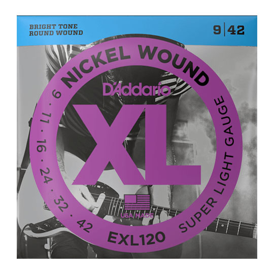 D'Addario EXL120 Nickel Wound Electric Guitar Strings, Super-Light, 09-42 : image 3