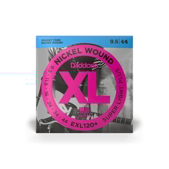 D'Addario EXL120+ Nickel Wound Electric Guitar Strings, Super Light Plus, 9.5-44 D'Addario EXL120+ Nickel Wound Electric Guitar Strings, Super Light Plus, 9.5-44