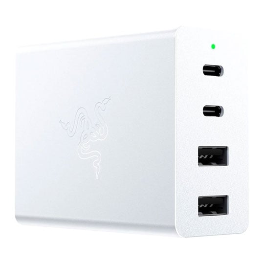 Razer 130W 4 Port GaN USB Type-C/A Charger UK/EU/USA - White