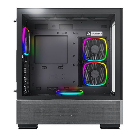 Montech SKY TWO Black Mid Tower PC Case with 4x ARGB Fans