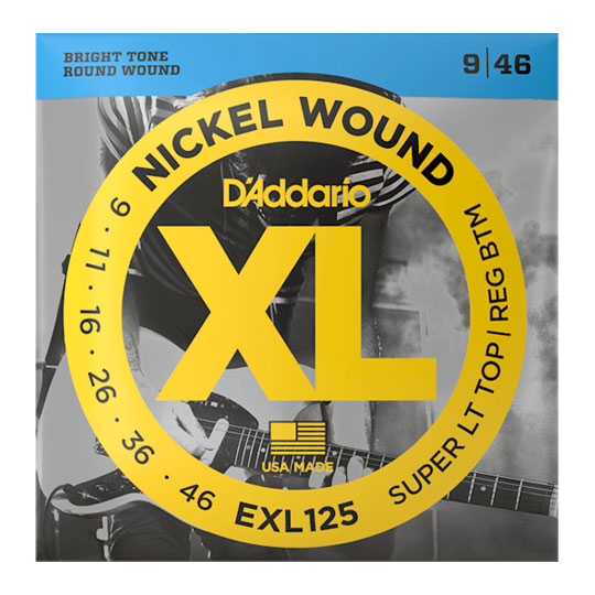 D'Addario EXL125 Nickel Wound Electric Guitar Strings, Super Light Top/ Regular Bottom, 09-46 : image 3