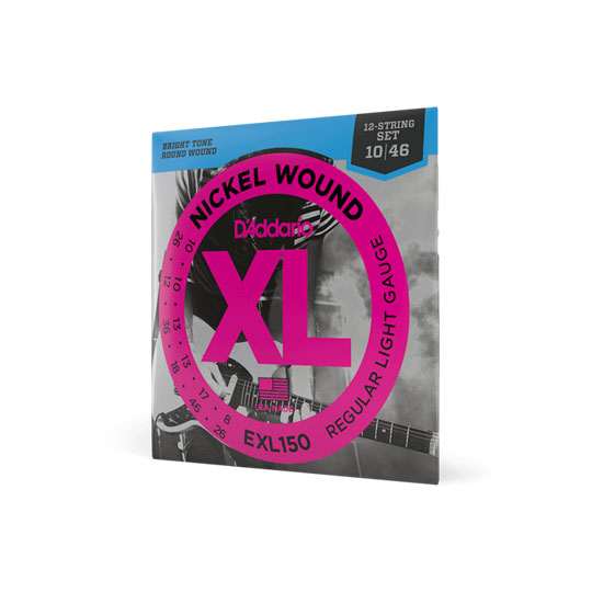 D'Addario EXL150 Nickel Wound Electric Guitar Strings, 12-String, Regular Light, 10-46
