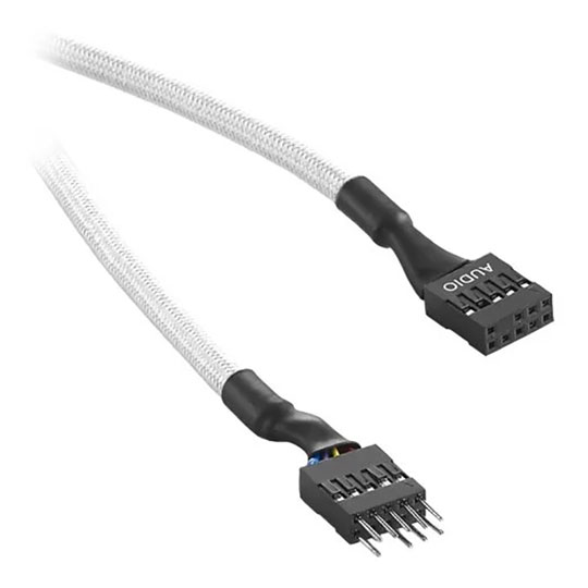 CableMod ModFlex 30cm White Sleeved Audio Cable Extension