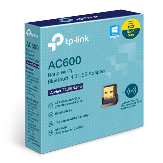 tp-link Archer T2UB Nano AC600 Wireless Dual Band Bluetooth USB Adapter