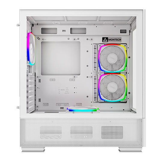 Montech SKY TWO White Mid Tower PC Case with 4x ARGB Fans