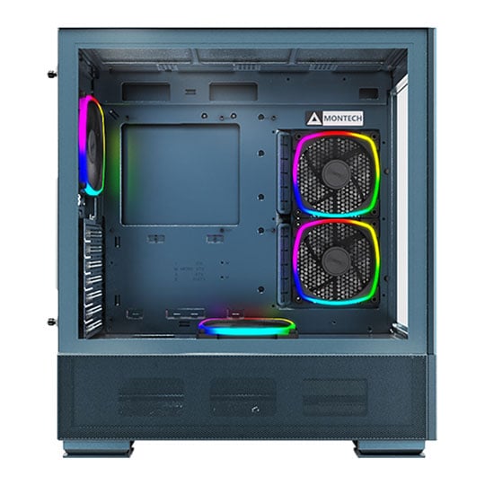 Montech SKY TWO Blue Mid Tower Dual Window Case with 4x ARGB Fans